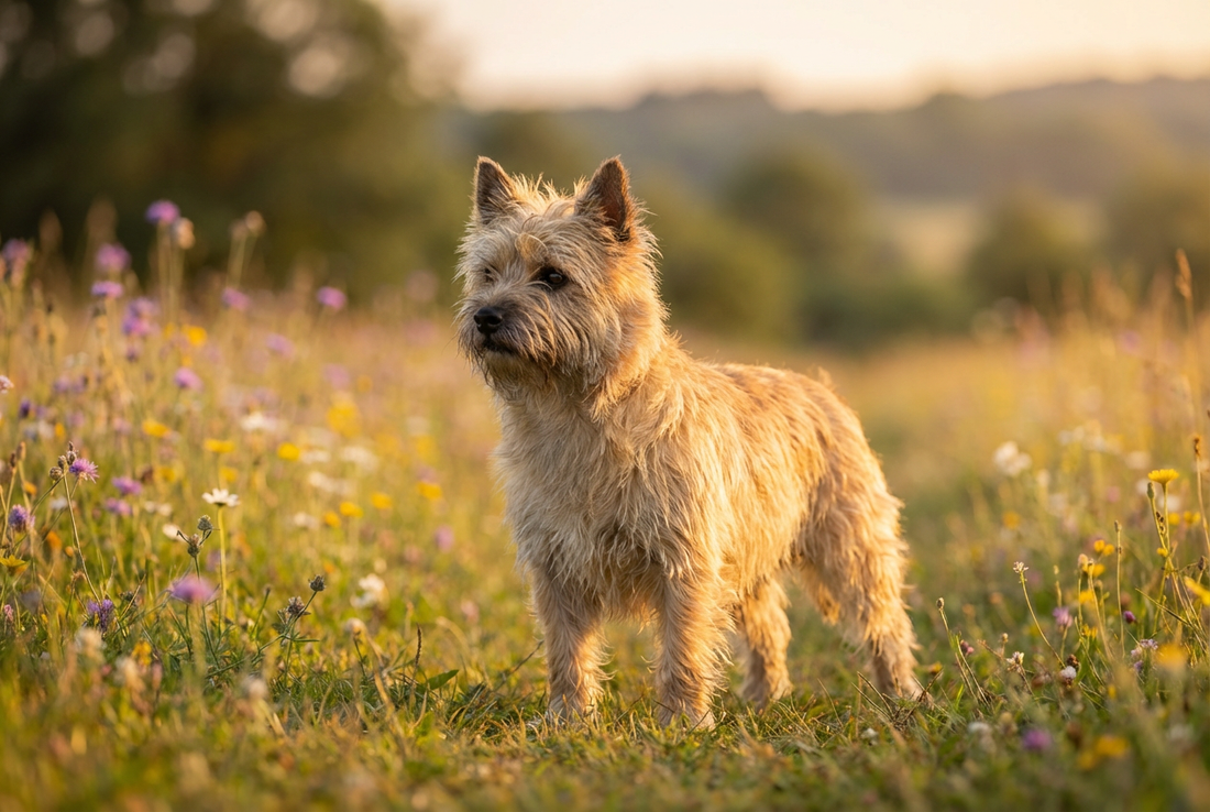 Adult Cairn Terrier with shaggy harsh wiry wheaten coat (Toto-style), professional pet photograph
