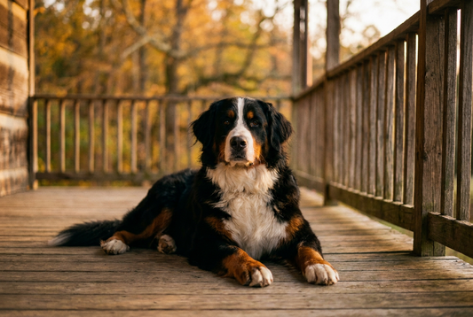 Calm Bernese Mountain Dog — featured in our roundup of the calmest dog breeds for relaxed households.