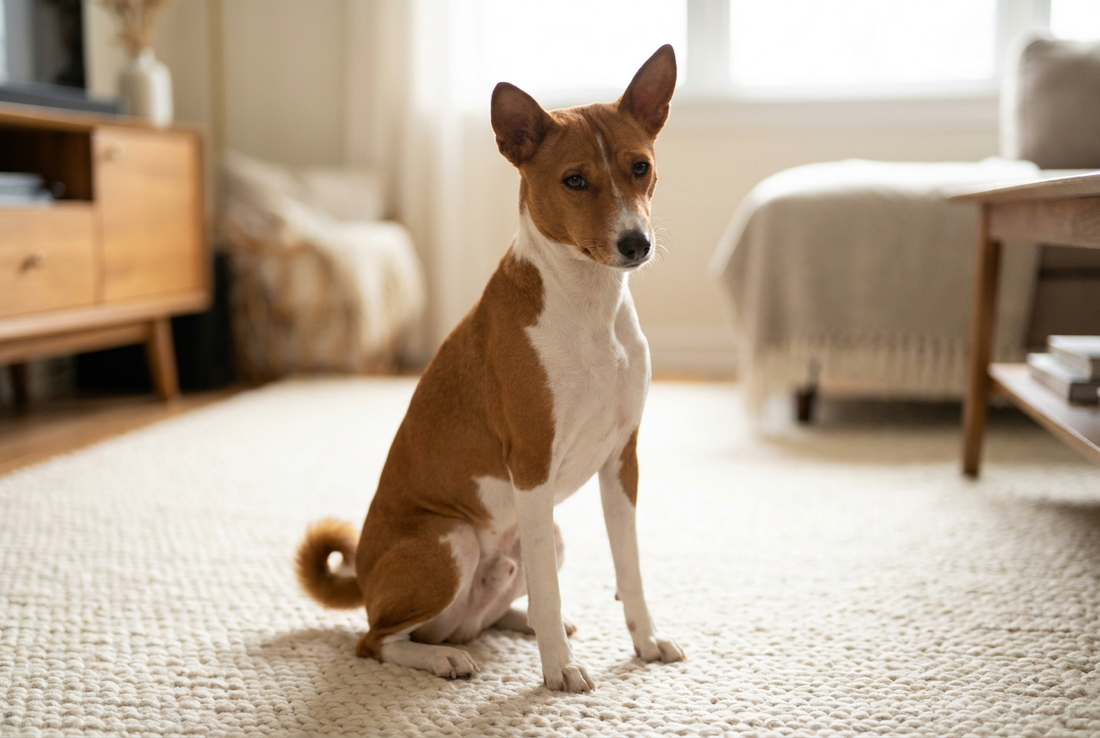 Hero photograph for the Dog Breeds That Don't Bark guide on Wooffy — showing a representative breed from this curated roundup.