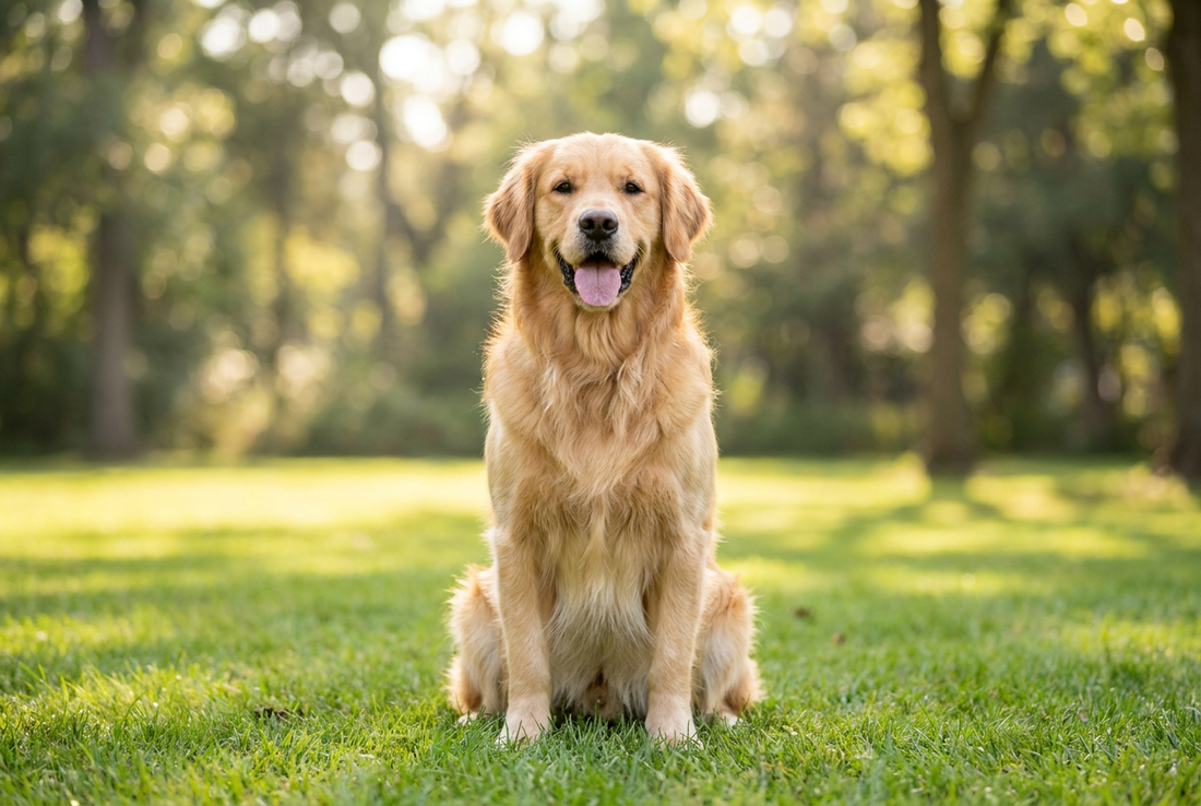 Friendly Golden Retriever — featured in our roundup of the friendliest dog breeds for families and social households.