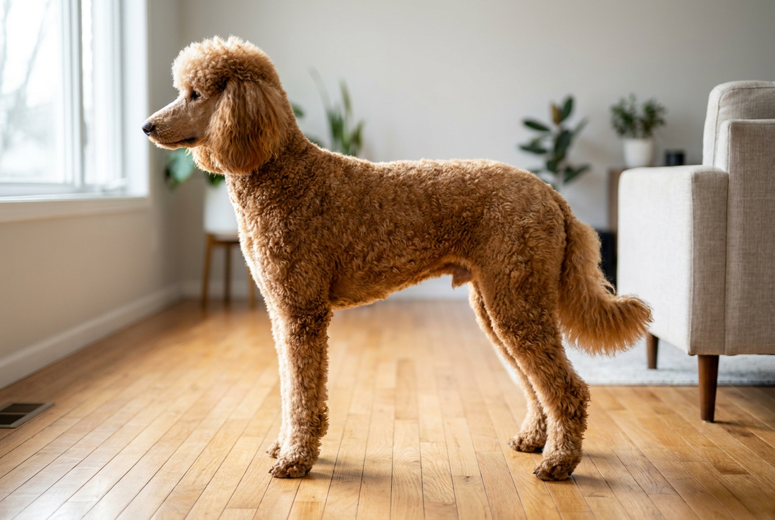 Hero photograph for the Low-Shedding Dog Breeds guide on Wooffy — showing a representative breed from this curated roundup.