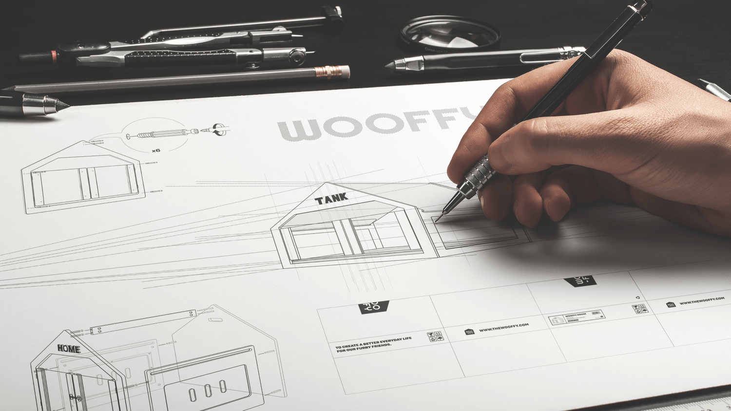 The Wooffy modern dog house design process