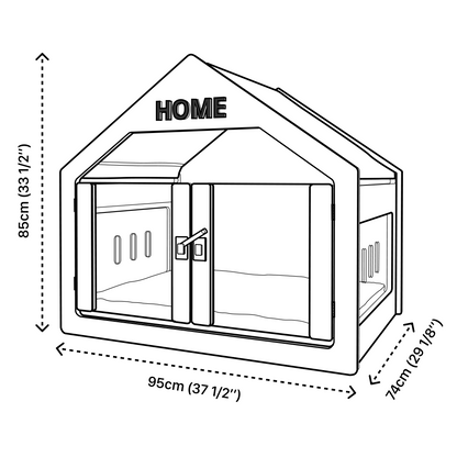 Wooffy modern dog house dimensions